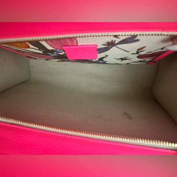 Gucci Pink Leather Medium Flora Canvas Tote Bag - Picture 4 of 6